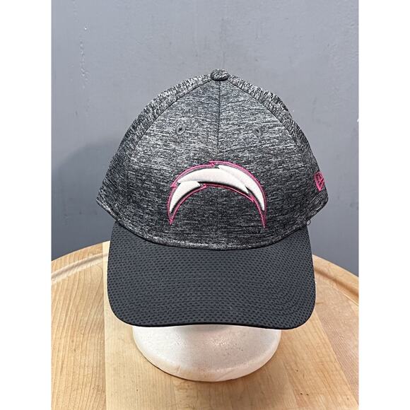 Los Angeles Chargers NFL New ERA Hat Cap Grey Pink Large-Extra‎ Large Fitted - Picture 1 of 8